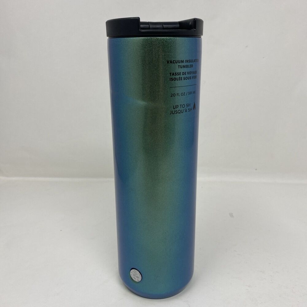 Starbucks Vacuum Insulated Stainless Steel Tumbler 20 oz Green Flip Lid